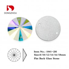 DZ 1041M with 2 hole crystal AB 10*10mm sew on stone 